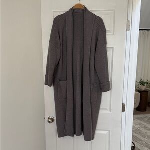Nordstrom Charcoal Gray Open-Front Cardigan